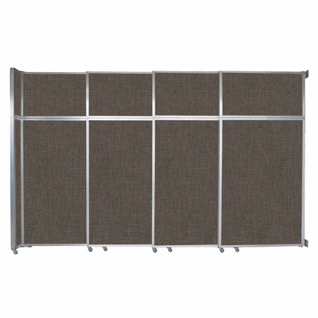 Versare Operable Wall Sliding Room Divider 12'8" x 8'5-1/4" Mocha Fabric 1070275